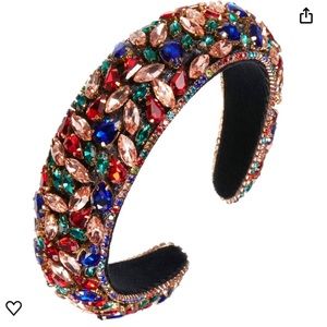 Velvet Padded Crystal Rhinestone Headband